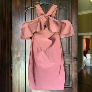 NWT WOW Couture Mauve Cocktail Bandage Dress Sz M